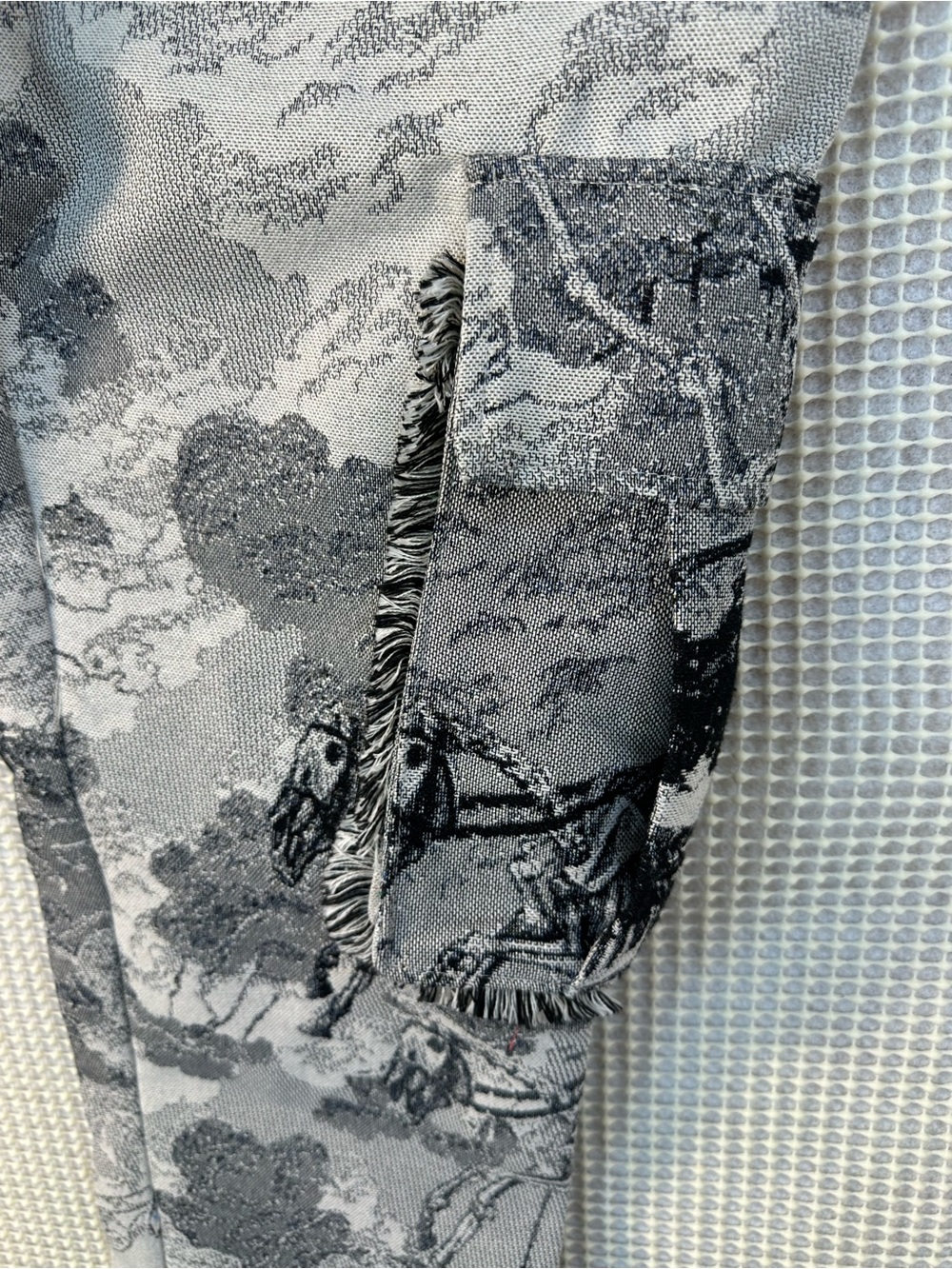 Rebel Vengeance Grim Reaper Skeleton Horse Tapestry Cargo Pants Grey Black 30 - Picture 9 of 12